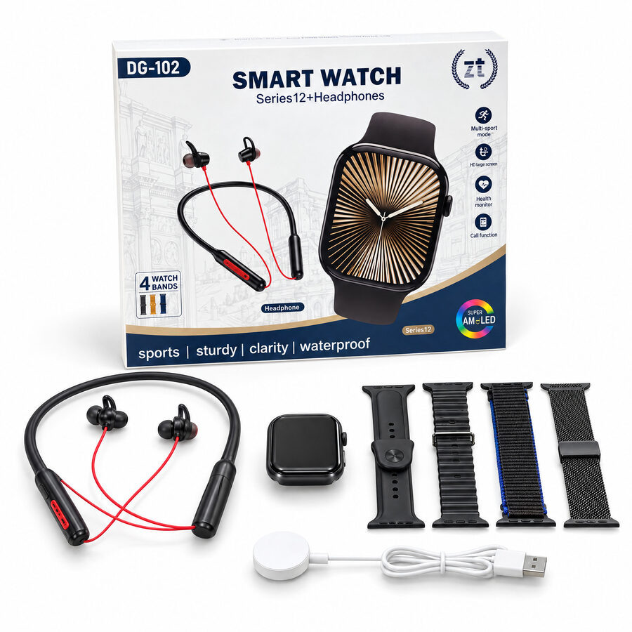 DG-102 White-Label, watch + earbuds bundle